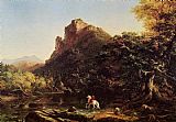 The Mountain Ford by Thomas Cole